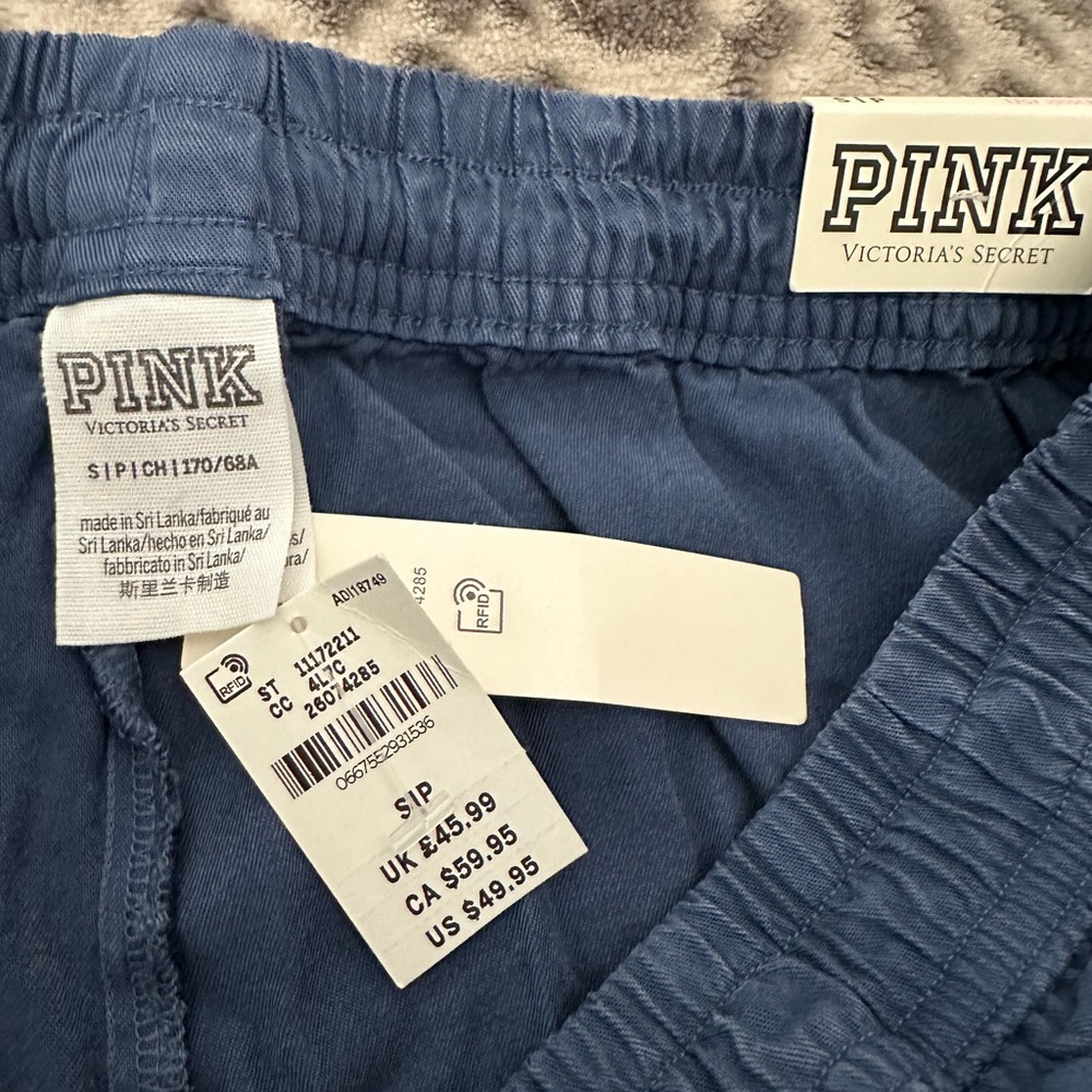 PINK Victoria’s Secret Easy Jogger in Old School Blue Size Small Women’s - Picture 10 of 17